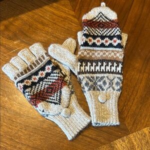 100% Baby Alpaca Wool Fingerless Mittens